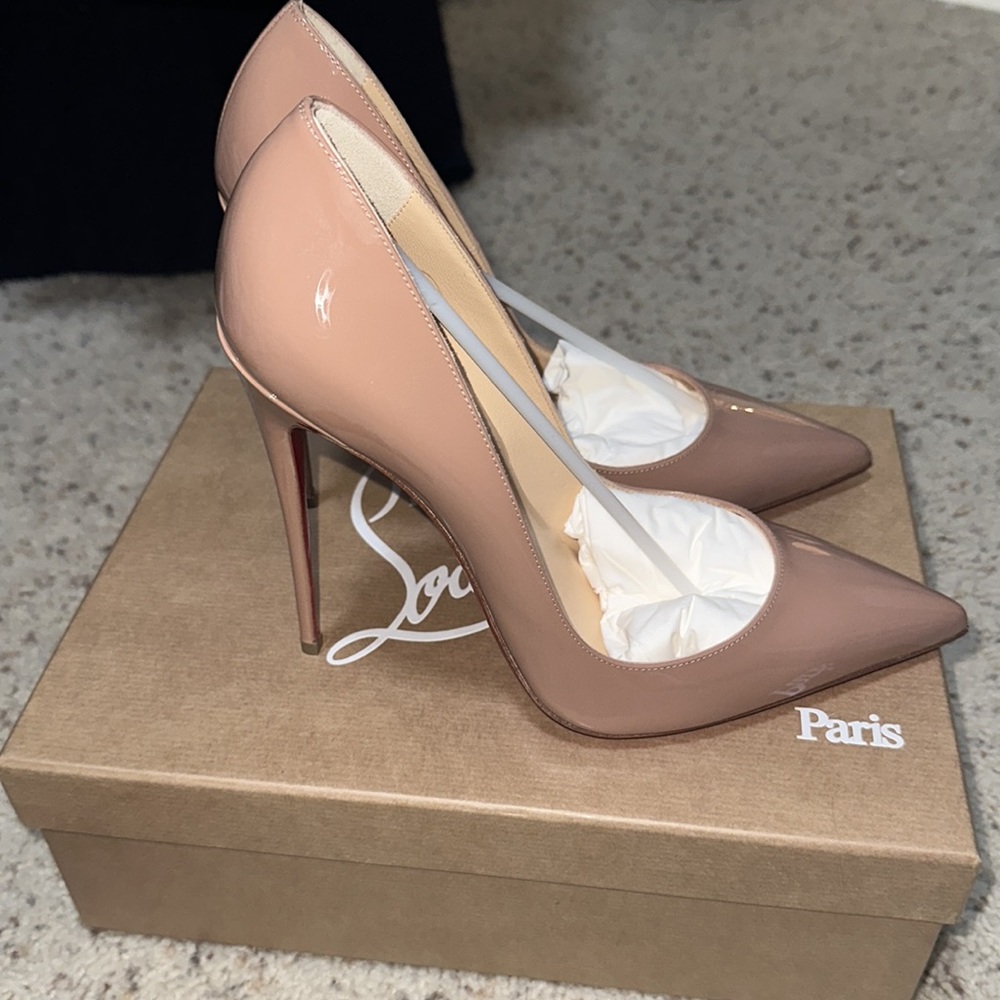 NWT LOUBOUTIN SO KATES NUDE 120